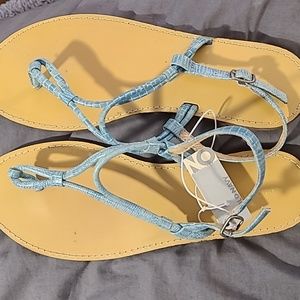 Size 9 Sandal from old navy, blue snake skin print. NWT.